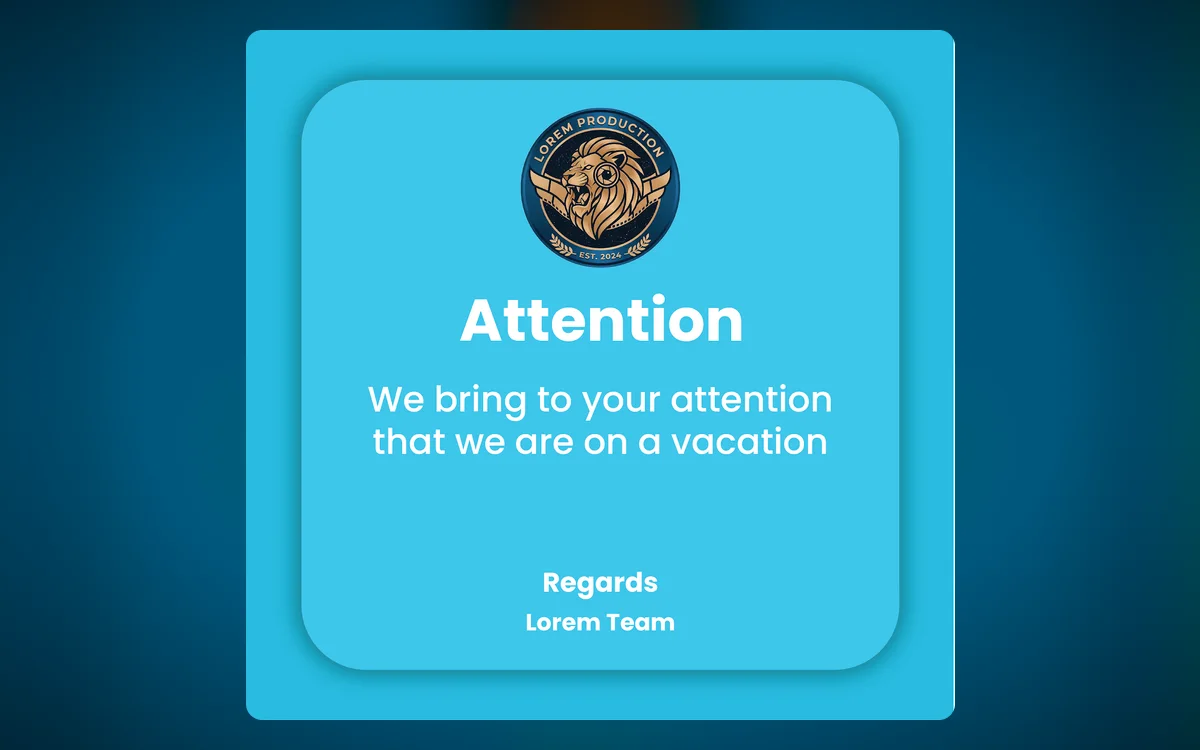 Lorem Production — Client Notice — An operational notice that protects a brand instead of denting it.