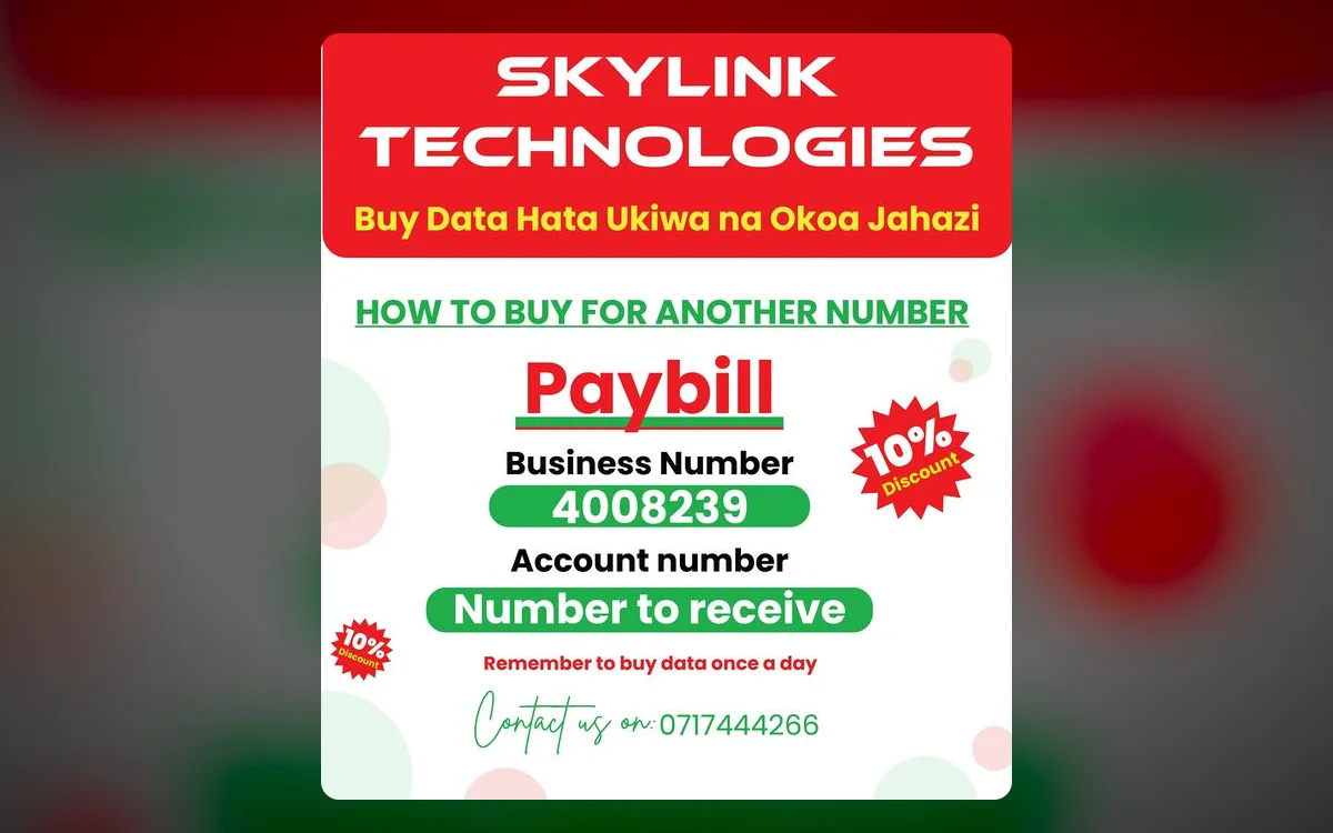 Skylink — Buy For Another Number Guide — One poster that answers the question support was answering all day.
