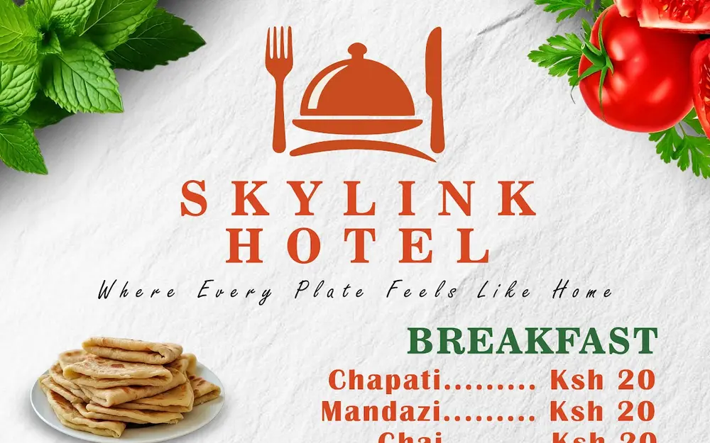 Skylink Hotel — A menu redesigned so guests can decide at a glance.