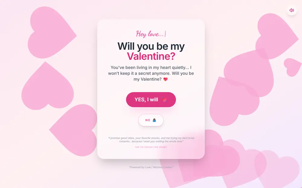 Valentine — A personalised way to send a declaration that outlives the moment.
